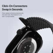 For Apple Watch 42 / 44 / 45 / 46 / 49mm DUX DUCIS Mixture Ultra Series Magnetic Buckle Nylon Braided Strap(Midnight)