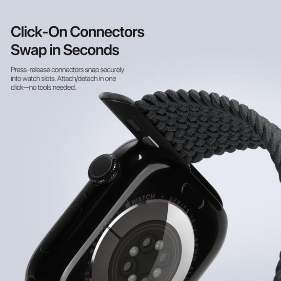 For Apple Watch 42 / 44 / 45 / 46 / 49mm DUX DUCIS Mixture Ultra Series Magnetic Buckle Nylon Braided Strap(Midnight)
