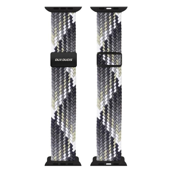 For Apple Watch 42 / 44 / 45 / 46 / 49mm DUX DUCIS Mixture Ultra Series Magnetic Buckle Nylon Braided Strap(Smoke Gradient)