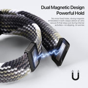 For Apple Watch 42 / 44 / 45 / 46 / 49mm DUX DUCIS Mixture Ultra Series Magnetic Buckle Nylon Braided Strap(Smoke Gradient)