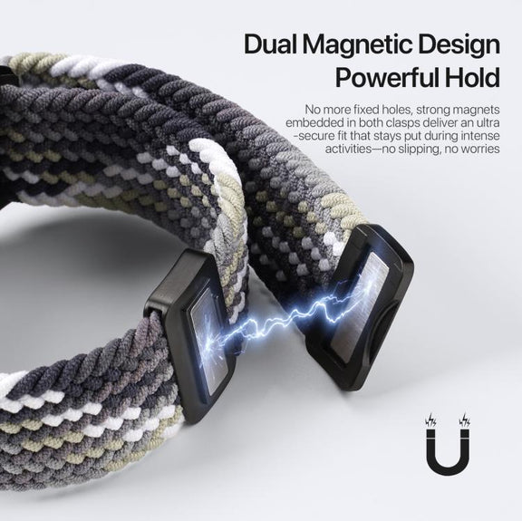For Apple Watch 42 / 44 / 45 / 46 / 49mm DUX DUCIS Mixture Ultra Series Magnetic Buckle Nylon Braided Strap(Smoke Gradient)