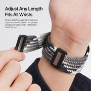 For Apple Watch 42 / 44 / 45 / 46 / 49mm DUX DUCIS Mixture Ultra Series Magnetic Buckle Nylon Braided Strap(Smoke Gradient)