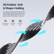 For Apple Watch 42 / 44 / 45 / 46 / 49mm DUX DUCIS Mixture Ultra Series Magnetic Buckle Nylon Braided Strap(Smoke Gradient)
