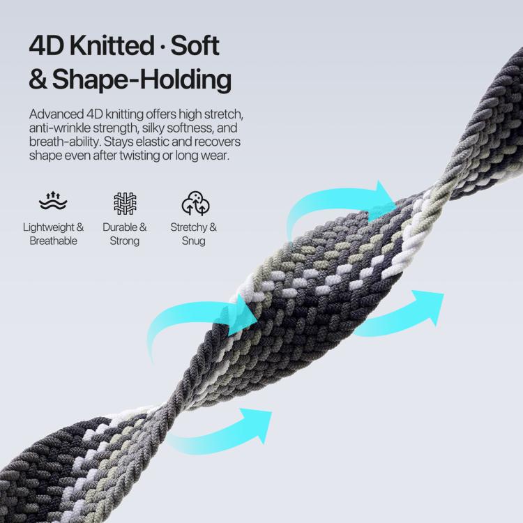 For Apple Watch 42 / 44 / 45 / 46 / 49mm DUX DUCIS Mixture Ultra Series Magnetic Buckle Nylon Braided Strap(Smoke Gradient)
