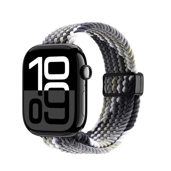 For Apple Watch 42 / 44 / 45 / 46 / 49mm DUX DUCIS Mixture Ultra Series Magnetic Buckle Nylon Braided Strap(Smoke Gradient)
