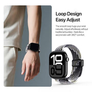 For Apple Watch 42 / 44 / 45 / 46 / 49mm DUX DUCIS Mixture Ultra Series Magnetic Buckle Nylon Braided Strap(Smoke Gradient)