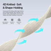 For Apple Watch 42 / 44 / 45 / 46 / 49mm DUX DUCIS Mixture Ultra Series Magnetic Buckle Nylon Braided Strap(Starlight)
