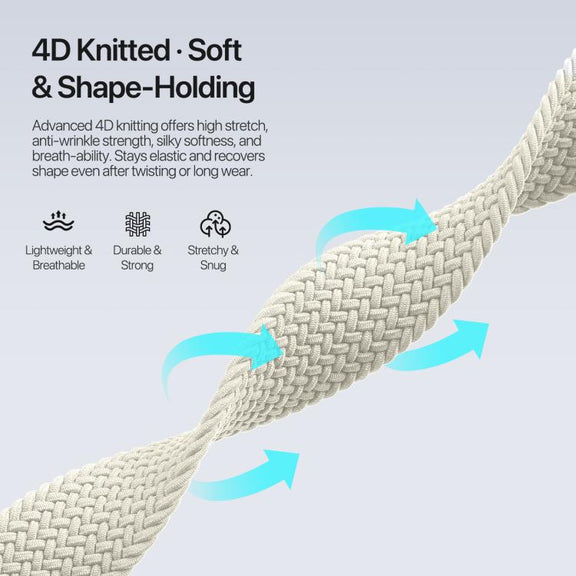 For Apple Watch 42 / 44 / 45 / 46 / 49mm DUX DUCIS Mixture Ultra Series Magnetic Buckle Nylon Braided Strap(Starlight)