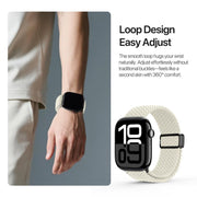 For Apple Watch 42 / 44 / 45 / 46 / 49mm DUX DUCIS Mixture Ultra Series Magnetic Buckle Nylon Braided Strap(Starlight)