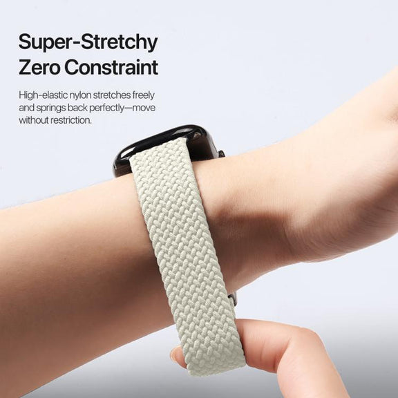 For Apple Watch 42 / 44 / 45 / 46 / 49mm DUX DUCIS Mixture Ultra Series Magnetic Buckle Nylon Braided Strap(Starlight)