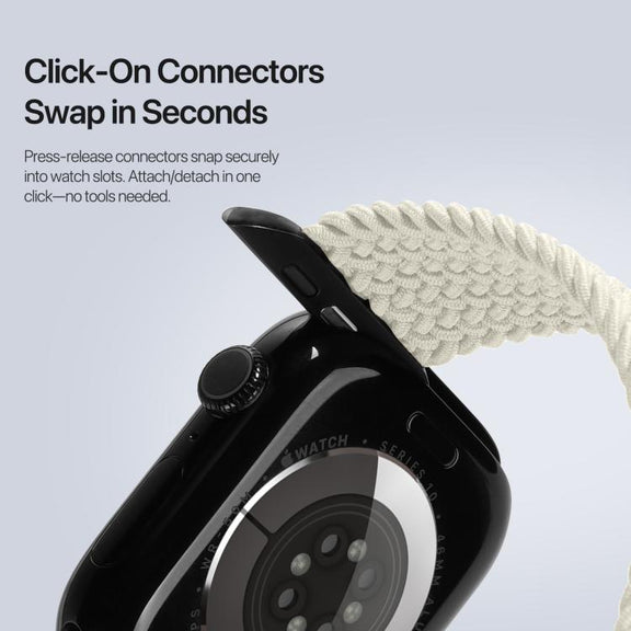 For Apple Watch 42 / 44 / 45 / 46 / 49mm DUX DUCIS Mixture Ultra Series Magnetic Buckle Nylon Braided Strap(Starlight)