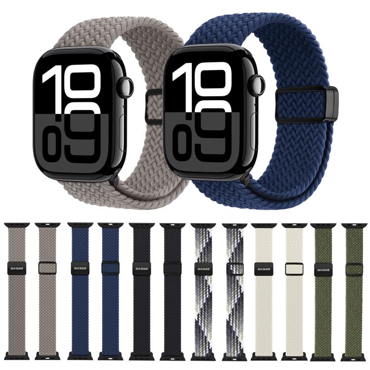 For Apple Watch 42 / 44 / 45 / 46 / 49mm DUX DUCIS Mixture Ultra Series Magnetic Buckle Nylon Braided Strap(Deep Blue)
