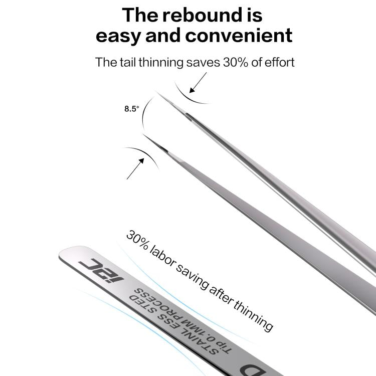 i2C NS Series Super Alloy High Precision Stainless Steel Super Hard Extra Tip Flying Wire Tweezers, Model:NS-01 2.5 Standard