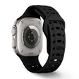 For Apple Watch 46mm / 49mm / 45mm / 44mm Shark Texture Holes Silicone Watch Band(Black) - free shipping - PMC TechLife - Order now!