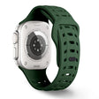For Apple Watch 46mm / 49mm / 45mm / 44mm Shark Texture Holes Silicone Watch Band(Alfalfa) - free shipping - PMC TechLife - Order now!