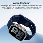 For Apple Watch 46mm / 49mm / 45mm / 44mm Shark Texture Holes Silicone Watch Band(Stone)