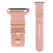 Smart Watch Band Decorative Ring Metal Accessories(Love Heart)