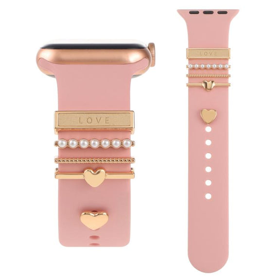 Smart Watch Band Decorative Ring Metal Accessories(Love Heart)