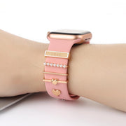 Smart Watch Band Decorative Ring Metal Accessories(Love Heart)
