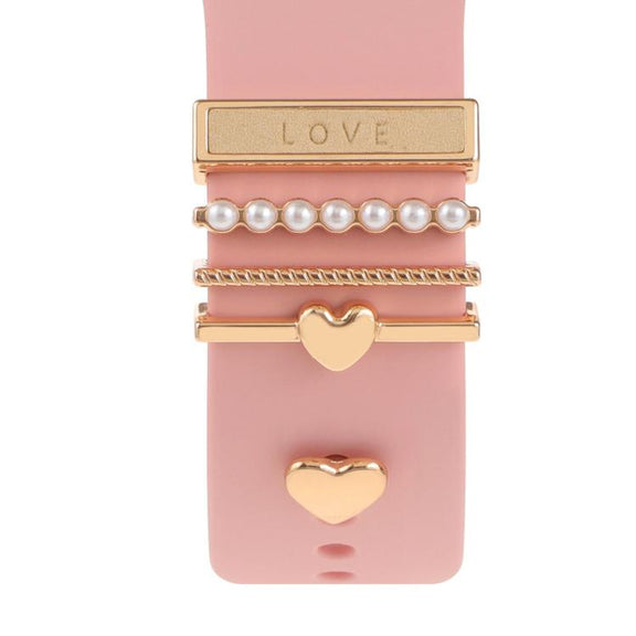 Smart Watch Band Decorative Ring Metal Accessories(Love Heart)