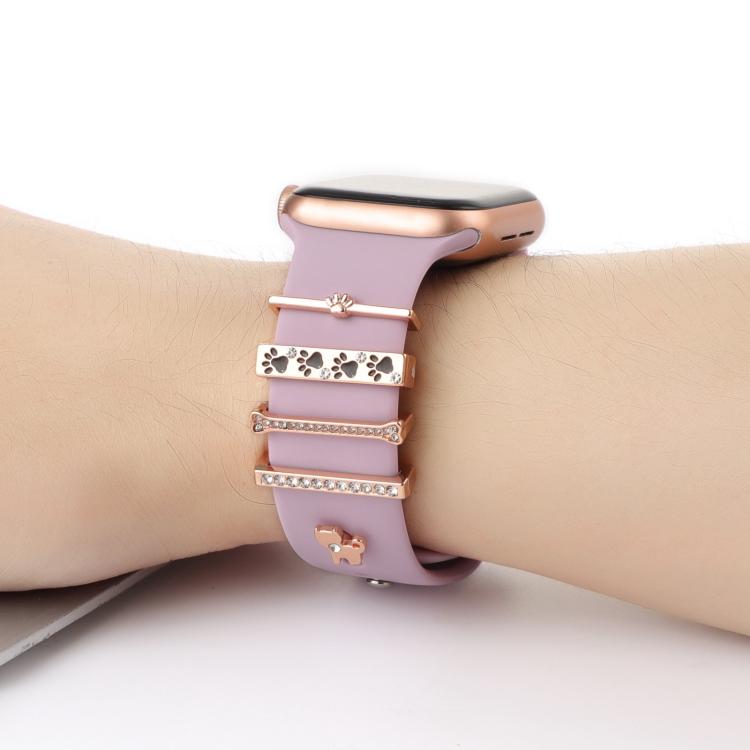 Smart Watch Band Decorative Ring Metal Accessories(Dog Paw)