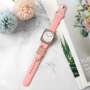 Smart Watch Band Decorative Ring Metal Accessories(Rose Gold LOVE)