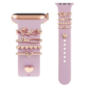Smart Watch Band Decorative Ring Metal Accessories(Rose Gold Lily)