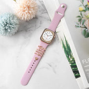 Smart Watch Band Decorative Ring Metal Accessories(Rose Gold Lily)