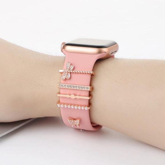 Smart Watch Band Decorative Ring Metal Accessories(Dragonfly Butterfly)