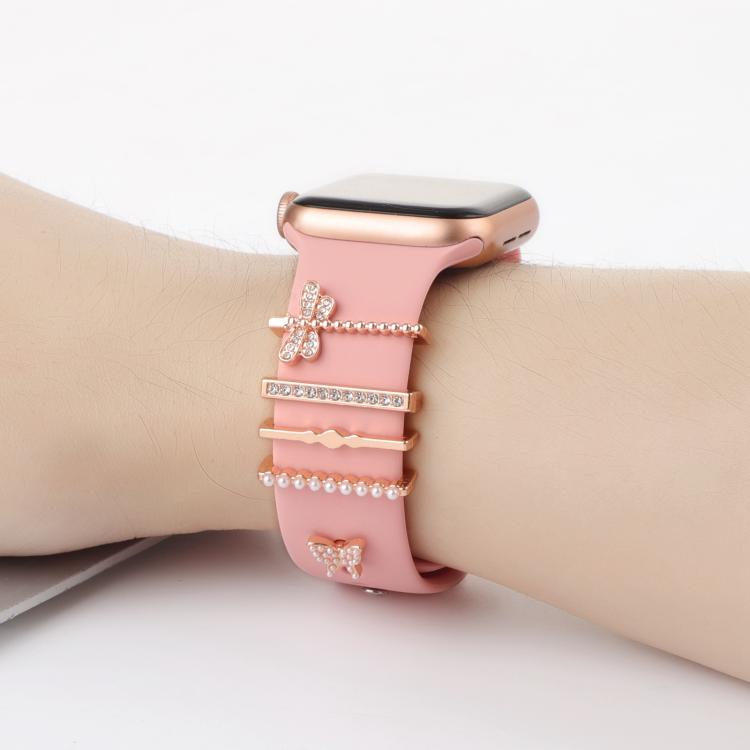 Smart Watch Band Decorative Ring Metal Accessories(Dragonfly Butterfly)