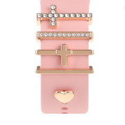 Smart Watch Band Decorative Ring Metal Accessories(Cross Heart)