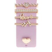 Smart Watch Band Decorative Ring Metal Accessories(Heartbeat)