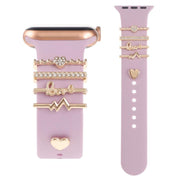 Smart Watch Band Decorative Ring Metal Accessories(Heartbeat)