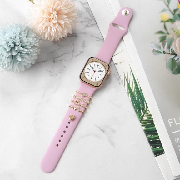 Smart Watch Band Decorative Ring Metal Accessories(Heartbeat)