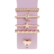 Smart Watch Band Decorative Ring Metal Accessories(Star Moon Butterfly)