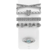 Smart Watch Band Decorative Ring Metal Accessories(Silver Heart Eyes)