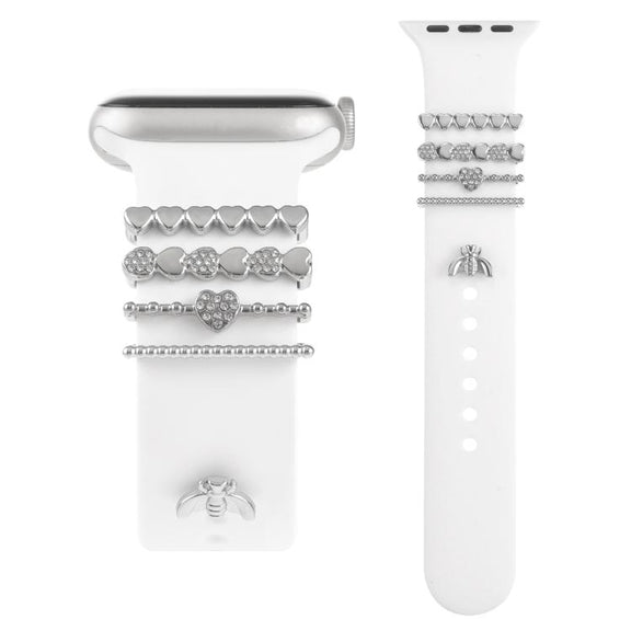 Smart Watch Band Decorative Ring Metal Accessories(Silver Cicada)