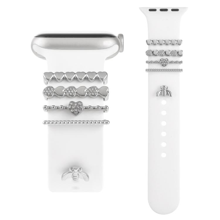 Smart Watch Band Decorative Ring Metal Accessories(Silver Cicada)