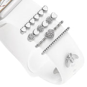 Smart Watch Band Decorative Ring Metal Accessories(Silver Cicada)