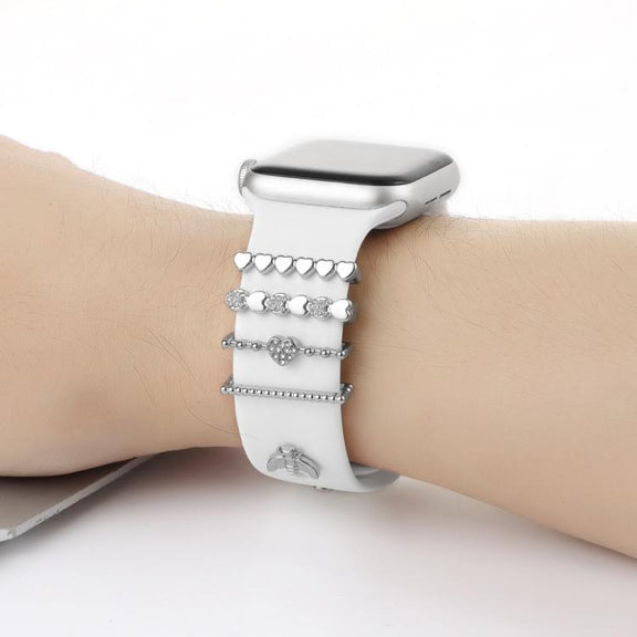 Smart Watch Band Decorative Ring Metal Accessories(Silver Cicada)