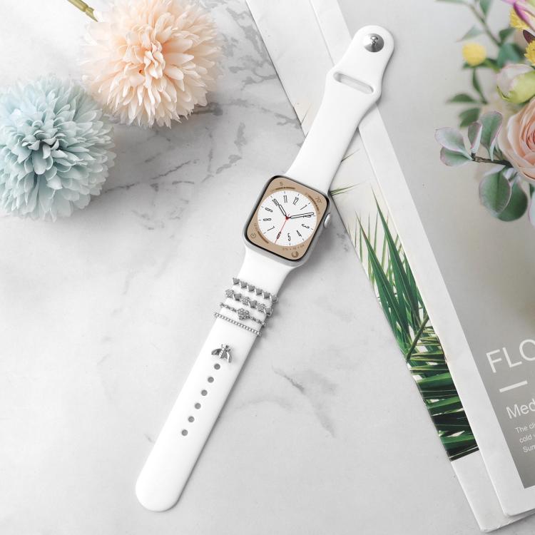 Smart Watch Band Decorative Ring Metal Accessories(Silver Cicada)
