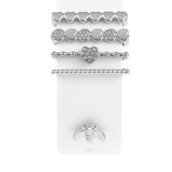 Smart Watch Band Decorative Ring Metal Accessories(Silver Cicada)