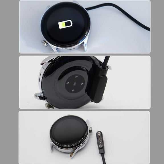 USB Interface 4 Pin Smart Watch Magnetic Charging Cable With Chip Protection, Length:60cm(Black)
