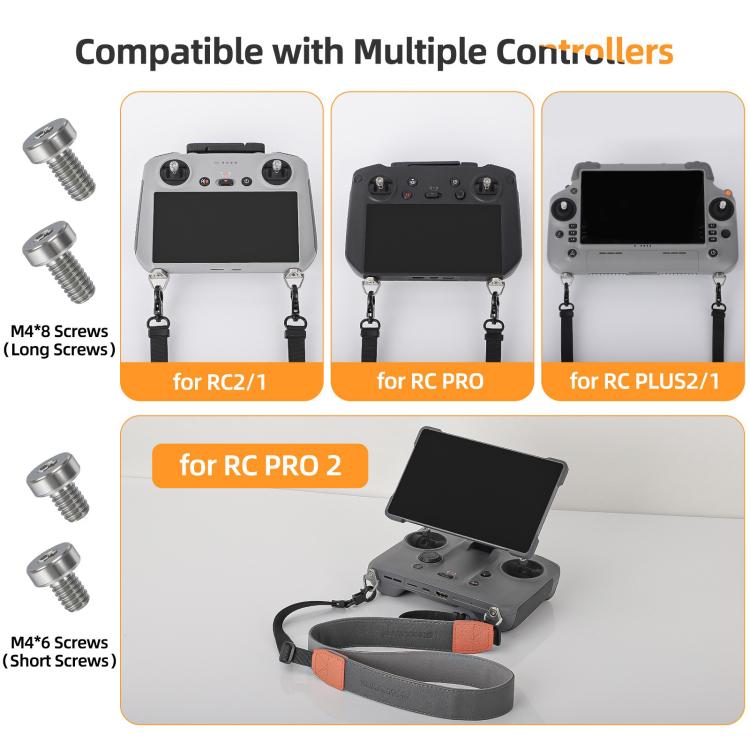 For DJI RC 2 / 1 / Pro 2 / 1 Sunnylife GS014 Multi-Purpose Lanyard with CNC Aluminum Buckle(Grey) - free shipping - PMC TechLife - Order now!