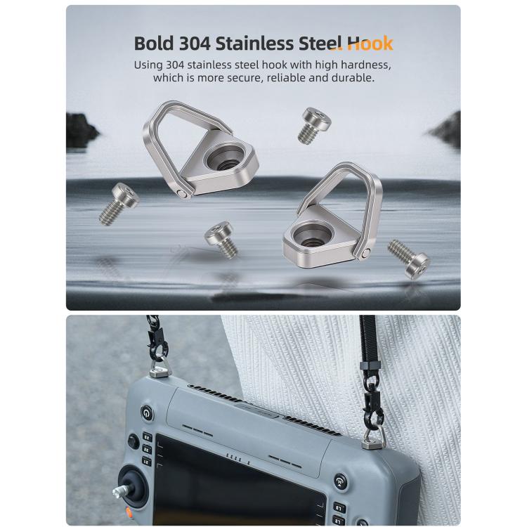 For DJI RC 2 / 1 / Pro 2 / 1 Sunnylife GS014 Multi-Purpose Lanyard with CNC Aluminum Buckle(Grey)