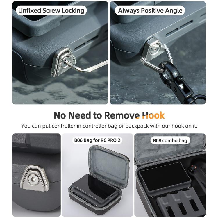 For DJI RC 2 / 1 / Pro 2 / 1 Sunnylife GS014 Multi-Purpose Lanyard with CNC Aluminum Buckle(Grey) - free shipping - PMC TechLife - Order now!