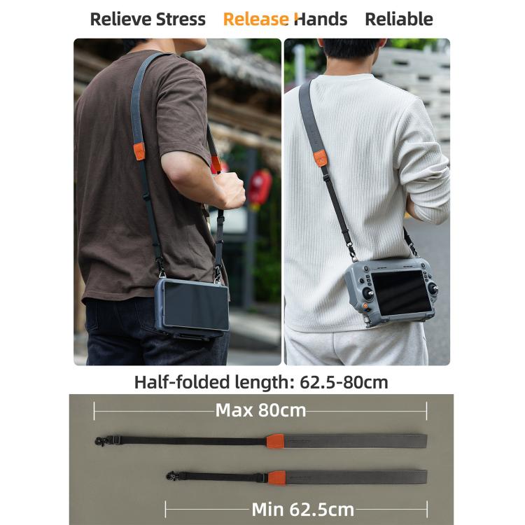 For DJI RC 2 / 1 / Pro 2 / 1 Sunnylife GS014 Multi-Purpose Lanyard with CNC Aluminum Buckle(Grey)