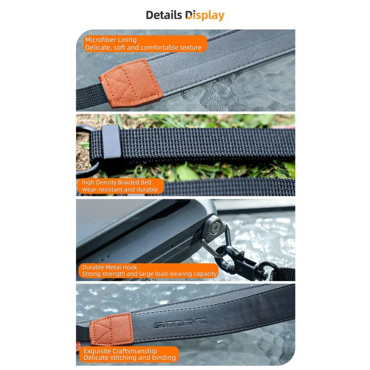 For DJI RC 2 / 1 / Pro 2 / 1 Sunnylife GS014 Multi-Purpose Lanyard with CNC Aluminum Buckle(Grey)