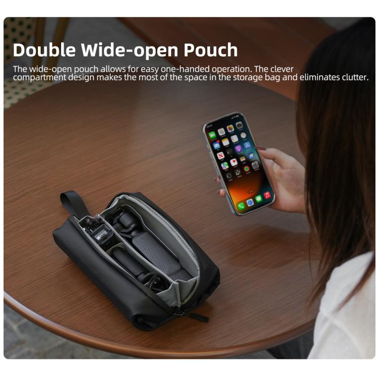 For DJI OSMO Pocket 3 Sunnylife Carrying Handbag Storage Shoulder Bag Combo Bags Mini Travel Daily Pouch(Black) - free shipping - PMC TechLife - Order now!