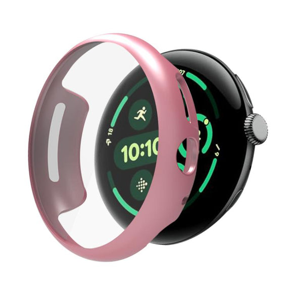 For Google Pixel Watch 3 45mm Integrated Full Coverage TPU Watch Protective Cover(Pink)